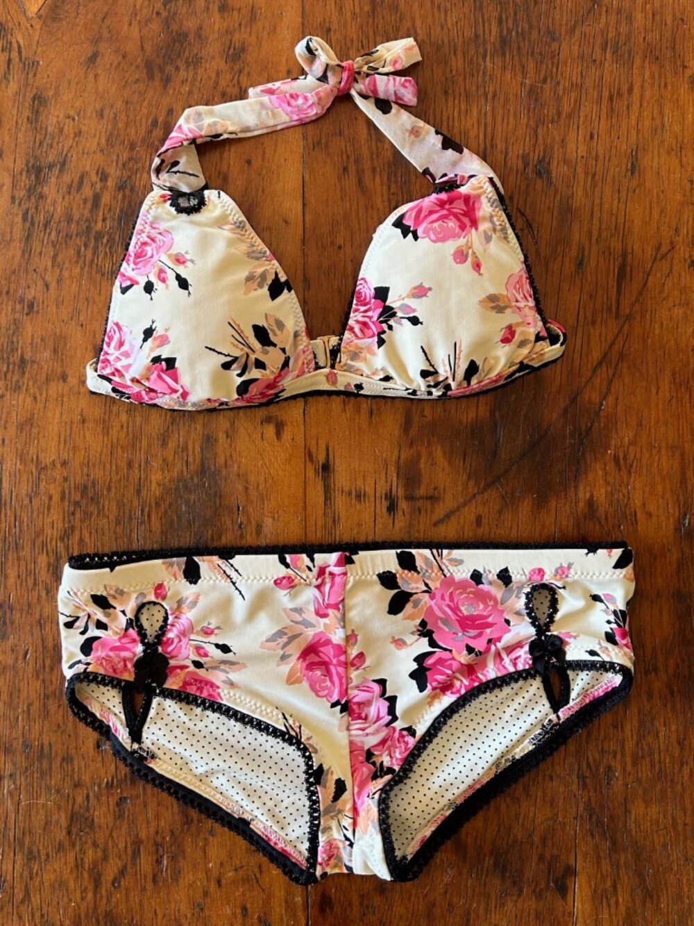 Vintage Betsey Johnson Gypsy Rose Bikini Set